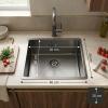 Pure.Sink Luxion Gunmetal sink, 36x40 cm, undermount, flush-mount, and top-mount, PLX3640-61